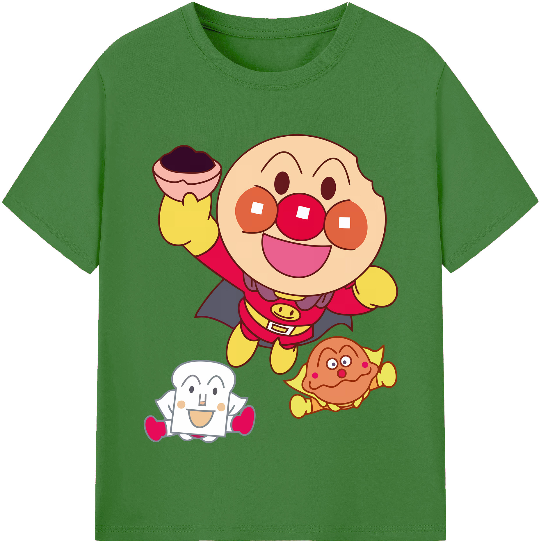 （画像用） アンパンマン Anpanman レディースカジュアルプリントTシャツ（綿100％）